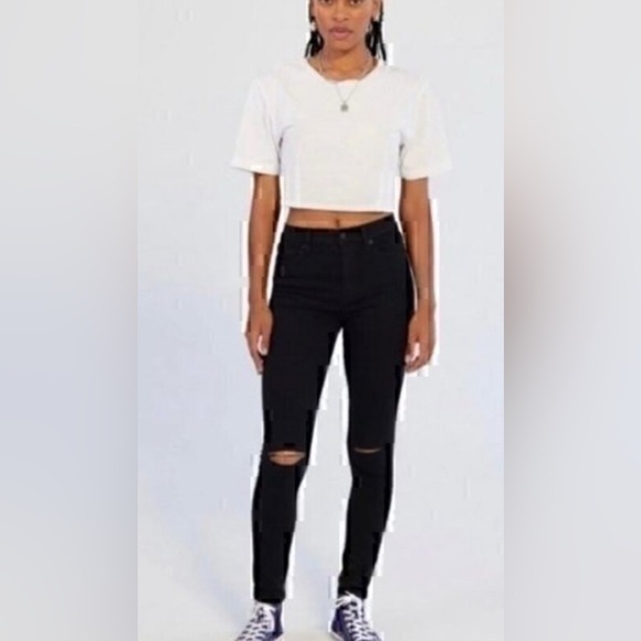 BDG Denim - BDG Twig Ripped High-Waisted Skinny Jean - Black Size 25 New with Tag